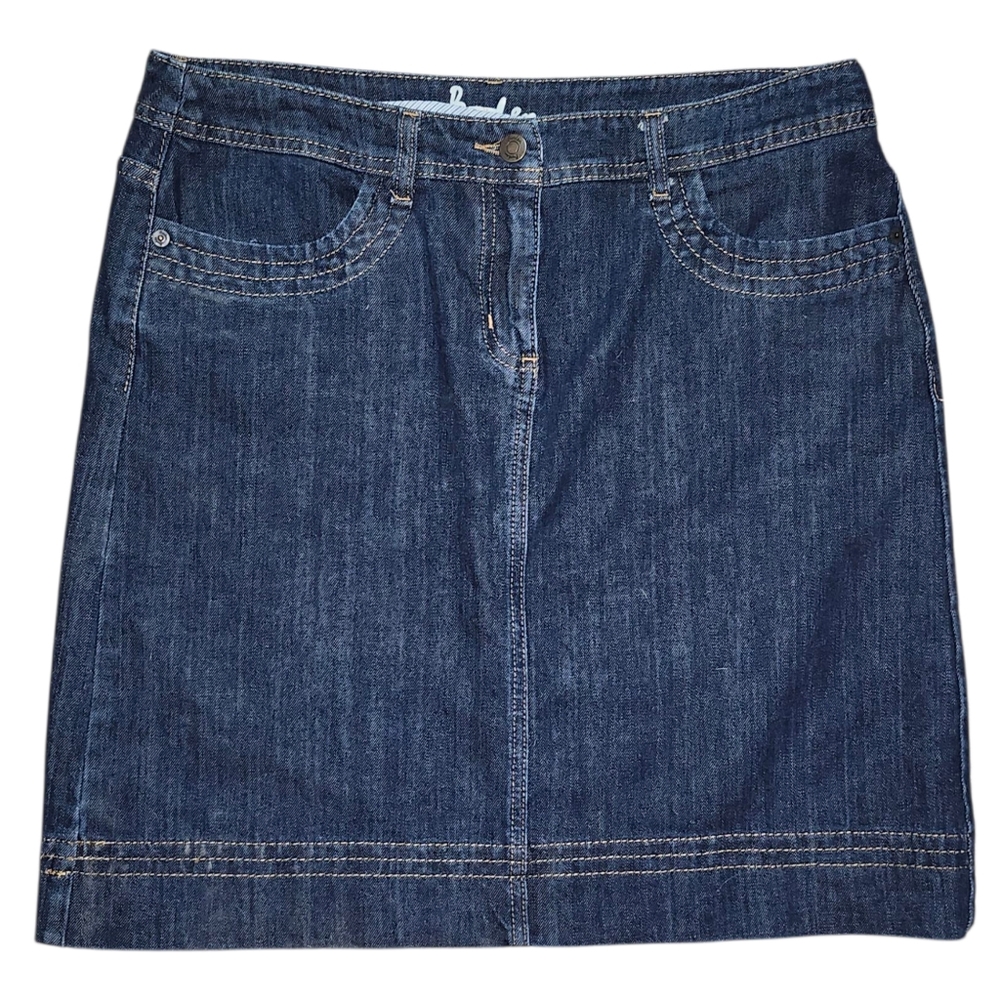 Boden Dark Blue Denim Mini Skirt